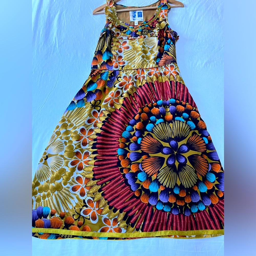 Gorgeous silk Anthro dress